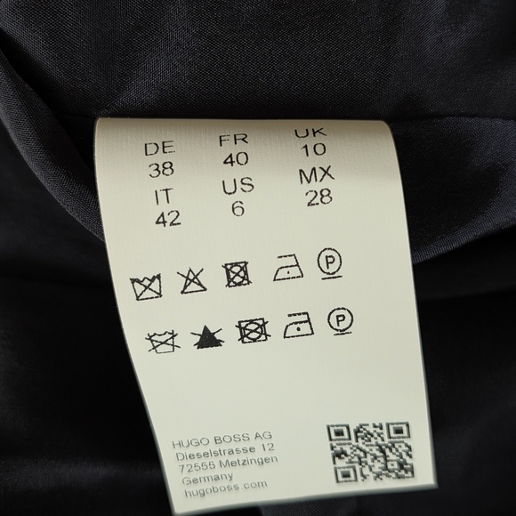 Hugo Boss Jalanda Professional Virgin Wool Classic Suit Jacket Blazer Size 6 - Picture 9 of 9